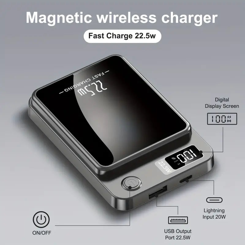 iPhone 5000mAh Magnetic Wireless Power Bank