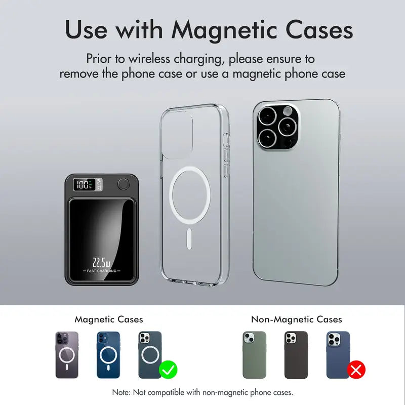 iPhone 5000mAh Magnetic Wireless Power Bank