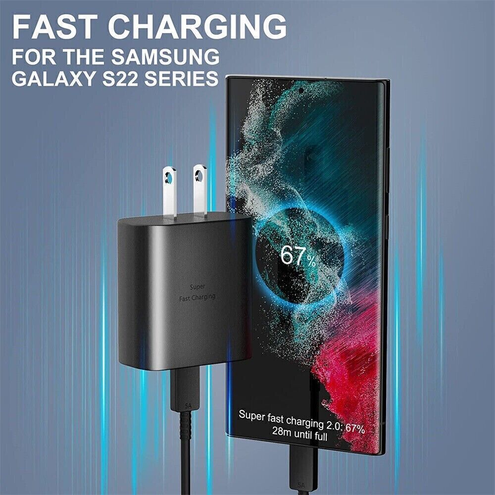 Type C Super Fast Charger 45W + 3FT Cable For Samsung Galaxy S23 S22 S21 S20 Note