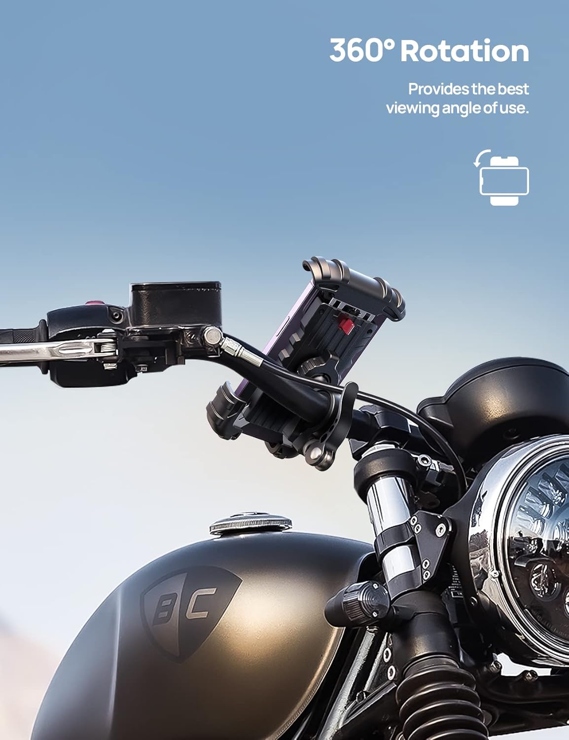 Lamicall Bike Phone Holder, Motorcycle Phone Mount