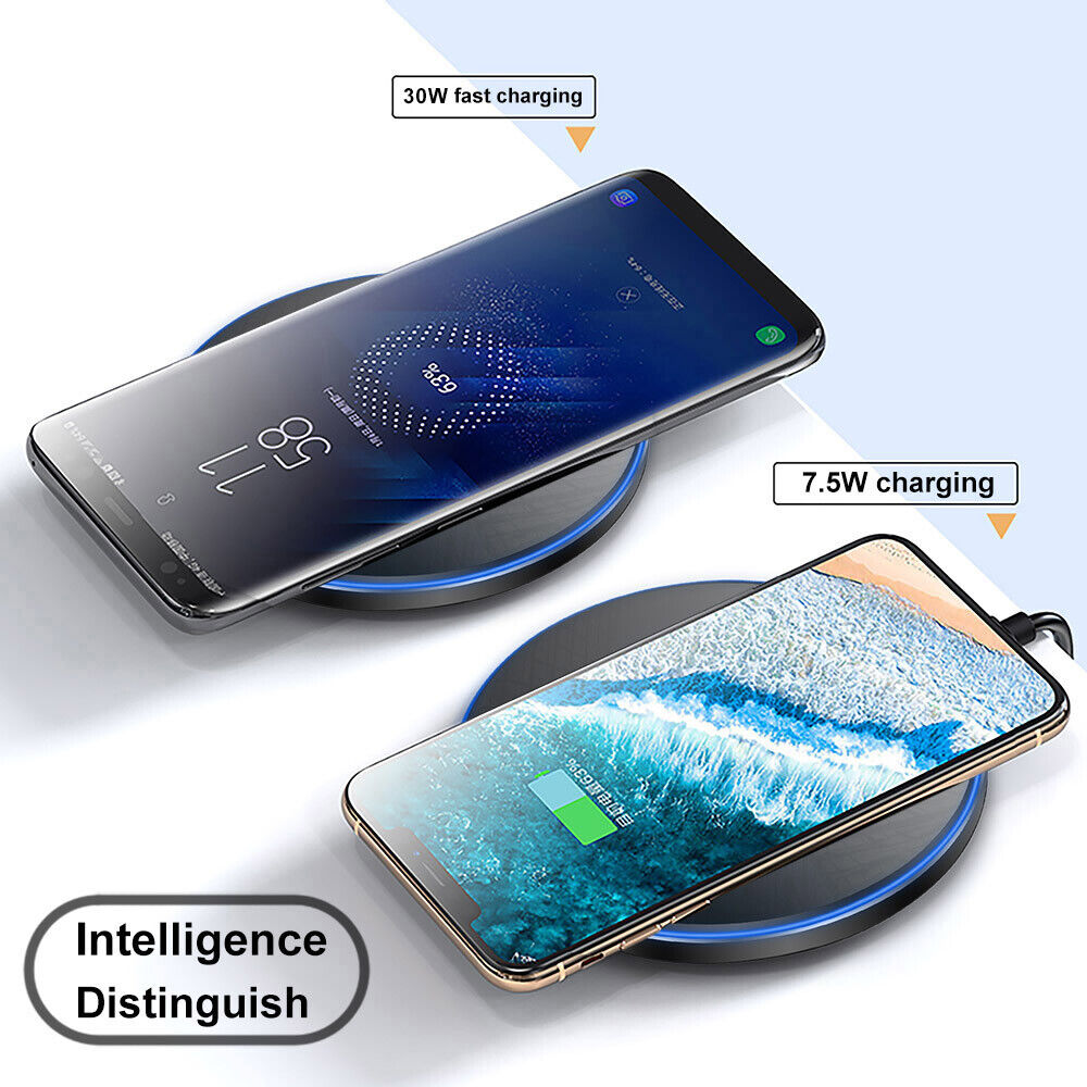 30W Fast Wireless Charger Mat Charging Station For iPhone 15 14 Pro Samsung S24+