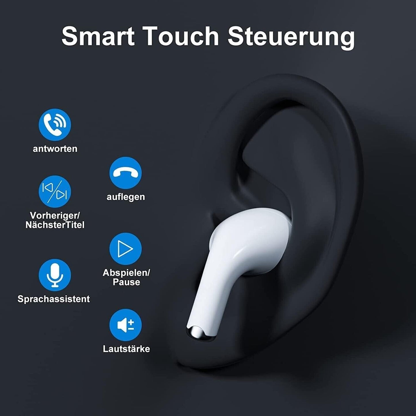 Bluetooth Wireless Earbuds Headsets Earphones Headphones For iPhone Android